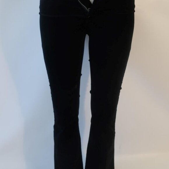 Women J Brand Martini Black Velvet Flared Jeans 26 - Picture 6 of 13